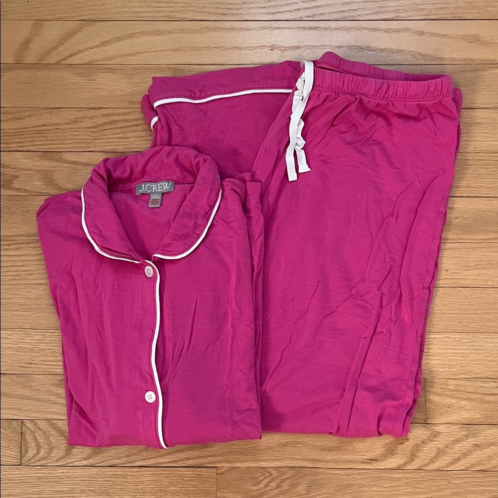 J. Crew Eco Dreamiest Pajama Set in Soft Azalea